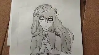 belajar menggambar anime cewek lagi  berdoa