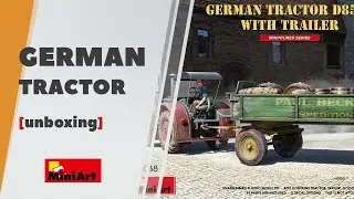 Miniart Lanz Bulldog D8506 review - German tractor with trailer