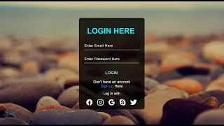 How To Create A Login-Box Using Html And Css | Step by Step Tutorial