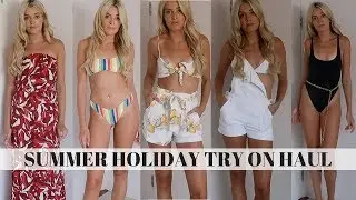 SUMMER HOLIDAY TRY ON HAUL | RIVER ISLAND, H&M, PRETTYLITTLETHING, ASOS & MORE