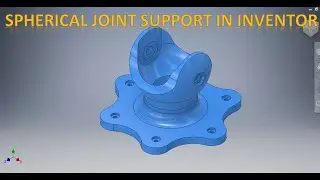 Spherical Joint Support in Autodesk Inventor 3d Modelling || Drawing tutorials || 3d cad Drawings