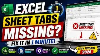 Excel Sheet Tabs Hide and Show.