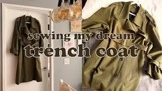Sewing My Dream Trench Coat (Vikisews Idayne Trench Coat) | COZY SEWING VLOG