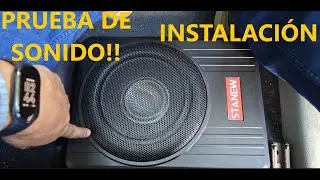 Subwoofer amplificado Stanew 10 pulgadas | Instalación y Prueba de Sonido | CALIDAD PRECIO.