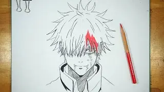 ANIME DRAWING | HOW TO DRAW SATORU GOJO - JUJUTSU KAISEN Drawing