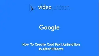 How To Create Cool Text Animation In After Effects | Video Junction