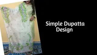 simple dupatta design.