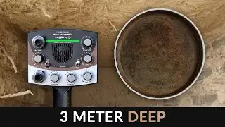 Nexus Standard MP V3 metal detector + dual 31 inch search coil VCO detects copper pan 3 meters deep.