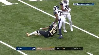 Ted Ginn Jr Insane 50 Yard End Game Catch!! Saints VS Rams 2019 NFC Championship!