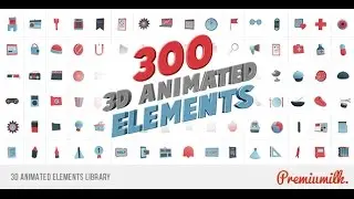 After Effects Template - 3D Animated Elements Library