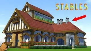 Minecraft: How to Build a LARGE SURVIVAL House Tutorial - Stable/Barn Tutorial (2018)