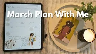 March Plan with Me | Mood Board | Book Tracker  | Custom Template | GoodNotes | Notion