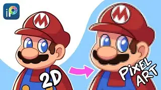 FAKE PIXEL ART - COMO FAZER UM DESENHO 2D PARECER PIXEL ART NO IBIS PAINT X