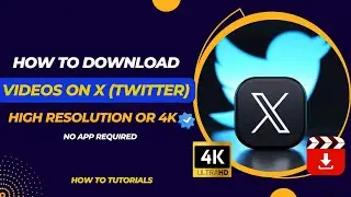 How To Download Videos on TWITTER X | 4K | No App | New