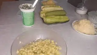 Фаршированные кабачки. Простой быстрый рецепт. #фаршированныекабачки