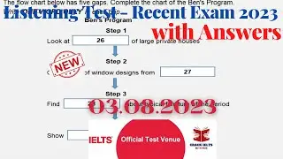 IELTS Listening Actual Test 2023 with Answers | 03.08.2023
