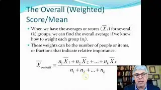 Chapter 4 Measures of Central Tendency (4a of 9) Weighted Averages