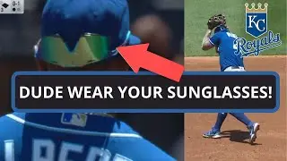 Kansas City Royals Drop TWO Infield Pop Ups, One Forgets His Sunglasses