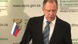 Feb 12, 2013 South Africa_Moscow condemns N. Korea nuclear test -- Lavrov
