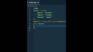 🧮 Mastering PHP's array_count_values() Function! #phpprogramming  #codingtips #php #youtubeshorts