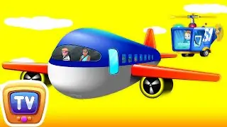 ChuChu TV Police Rain and a plane - Airplane Chase Episode - Fun Stories for Children