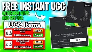 [ NEW ] FREE & INSTANT UGC GIVER - 4000+ STOCK LEFT ~ Dark Marble Chained Horns 🔥 | AutoFarm Wins