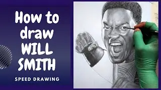 How to draw WILL SMITH  || realistic speed drawing.