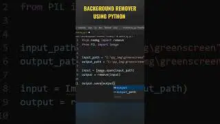 Create an automated AI background remover using python #python #pythonprojects #shorts