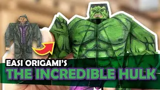 The Incredible Hulk from the Marvel Cinematic Universe (MCU), but with paper