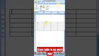 erase table in msword 