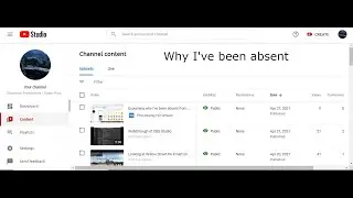 Explaining why i've been absent from videos