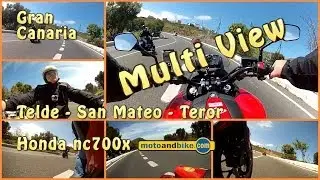 Honda nc700x Six GoPro Multiview, Live Sound, Gran Canaria, San Mateo - Teror.