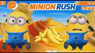 Minion Rush Collecting Bananas + Jump over obstacles at Pyramids