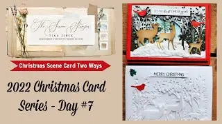 Christmas Card Series 2022 | Day #7 CHRISTMAS SCENE CARD 2 WAYS!