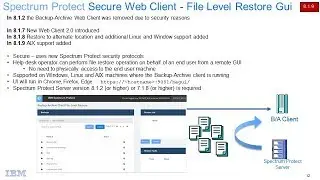 IBM Spectrum Protect v8.1.9 File Restore Web Gui - Demo