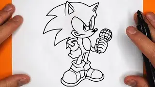 COMO DIBUJAR A SONIC RUSH | Friday Night Funkin (FNF) - paso a paso, fácil y rápido
