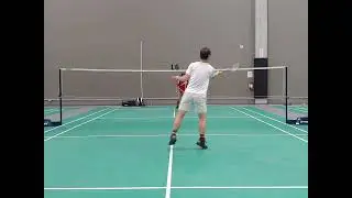 Badminton match old vs young - 40 years old