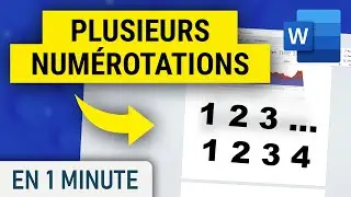 Recommencer la numérotation de page sur Word