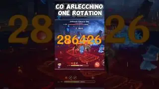C0 Arlecchino Floor12 DMG showcase One Rotation | Genshin Impact 