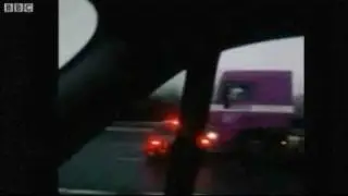 Driver of lorry thinks hes some kind of terminator. Look at the car in front of him!