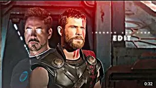 Ironman x thor edit | Tony stark | thor attitude status #ironman attitude status #avengersedit
