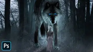 Giant Wolves Photo Manipulation Fantasy in Adobe Photoshop CC 2021
