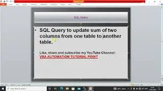 SQL query to update column of one table from another table columns.
