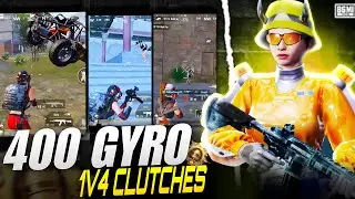 3.4 UPDATE 🎮*[400 GYRO PLAYER]* | NEW 1v4 CLUTCHES IN BEST LOBBY..!