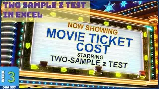 Two Sample z Test in Excel
