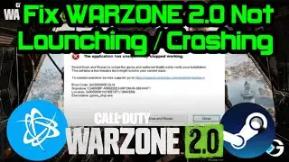 How To Fix WARZONE 2.0 Not Launching & Crashing Problem | WARZONE 2 Error Code 0x887a0005 |
