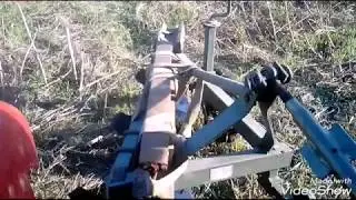 Мини трактор WEI FANG 240 - осенняя вспашка 3-х корпусным плугом