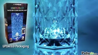 GORGEOUS: Multicolor Faceted Clear Decor Lamp by Xtreme Lit