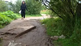 Пешком из Мурино в Санкт-Петербург через прокол под КАД | 10.09.2017