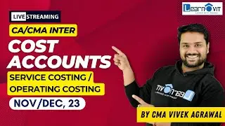 01 CA/CMA INTER | Cost Accounting | Service Costing ICAI Module Qs. | Nov/Dec 2023 #caintermediate